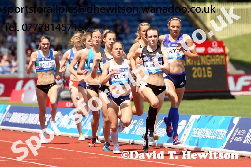 Womens 1500 metres, IAAF Diamond League, Birmingham. Photo: David T. Hewitson/Sports for All Pics